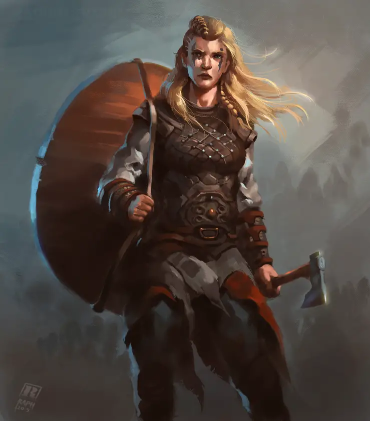 Female Viking warrior 2 by Raph04art