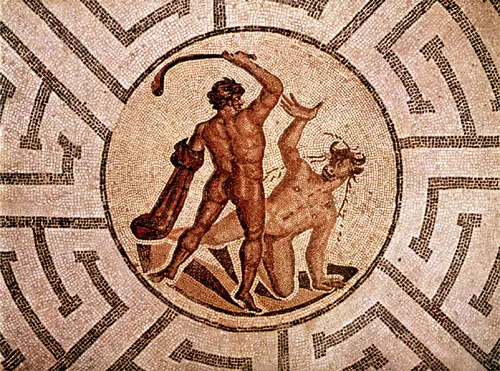 Roman Mosaic of Theseus and the Minotaur