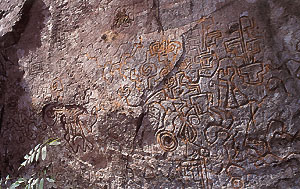 Petroglyphs thought to point to the Paititi