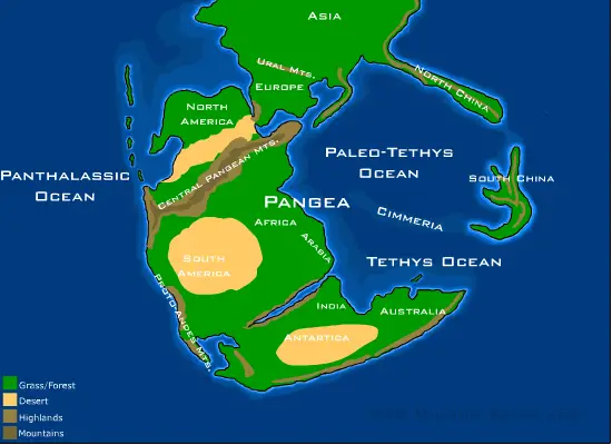 Pangaea (230 million years ago)