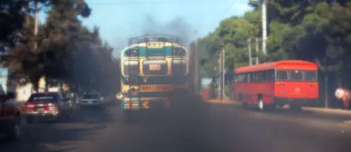 pollution causes, bus, car