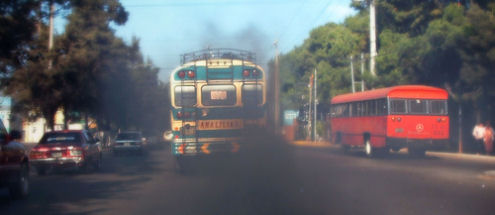 pollution causes, bus, car