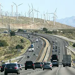 wind mills, car pollution